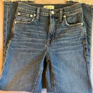 Madewell Blue Wash High-Rise Slim Crop Boyjean